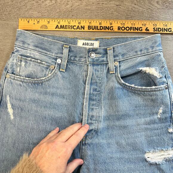 AGOLDE 90's Mid Rise Loose Fit in Fall Out Size 24 - Picture 9 of 13